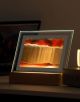 3D Square Flowing Sand Mini Hourglass LED Table Lamp