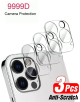 9H Hardness Tempered Glass Anti-Scratch Camera Lens Protector for iPhones 3-Pack